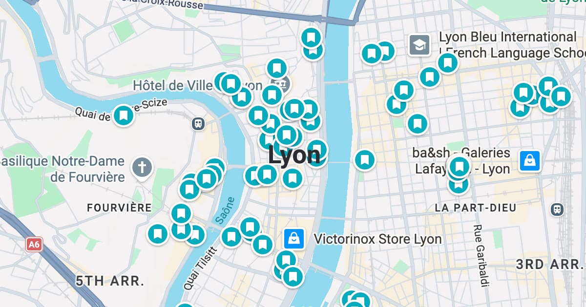 Lyon map preview