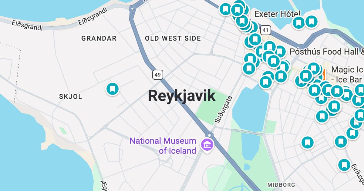 Reykjavik map preview
