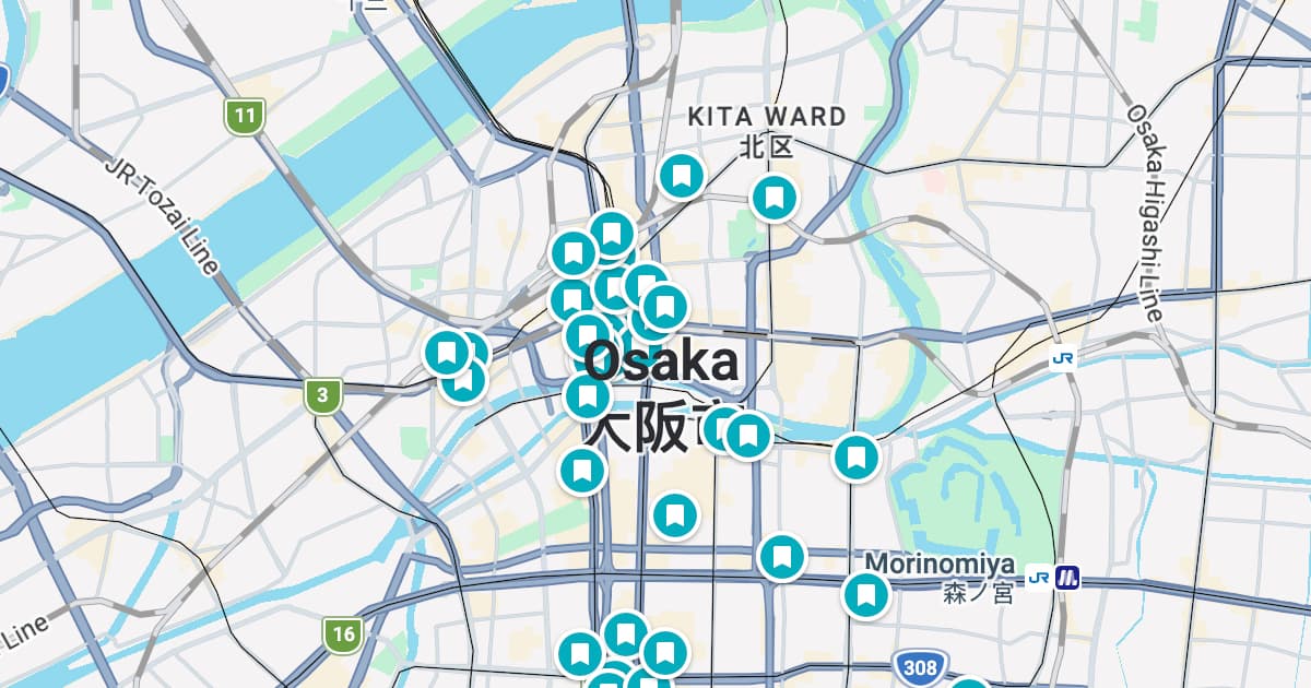 Osaka map preview