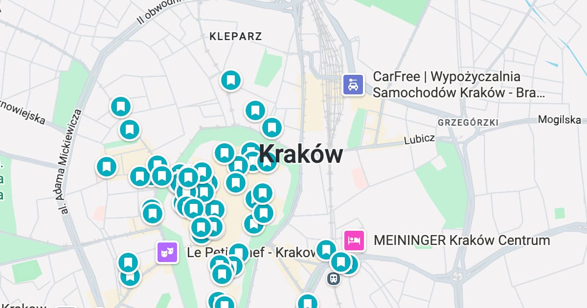 Krakow map preview