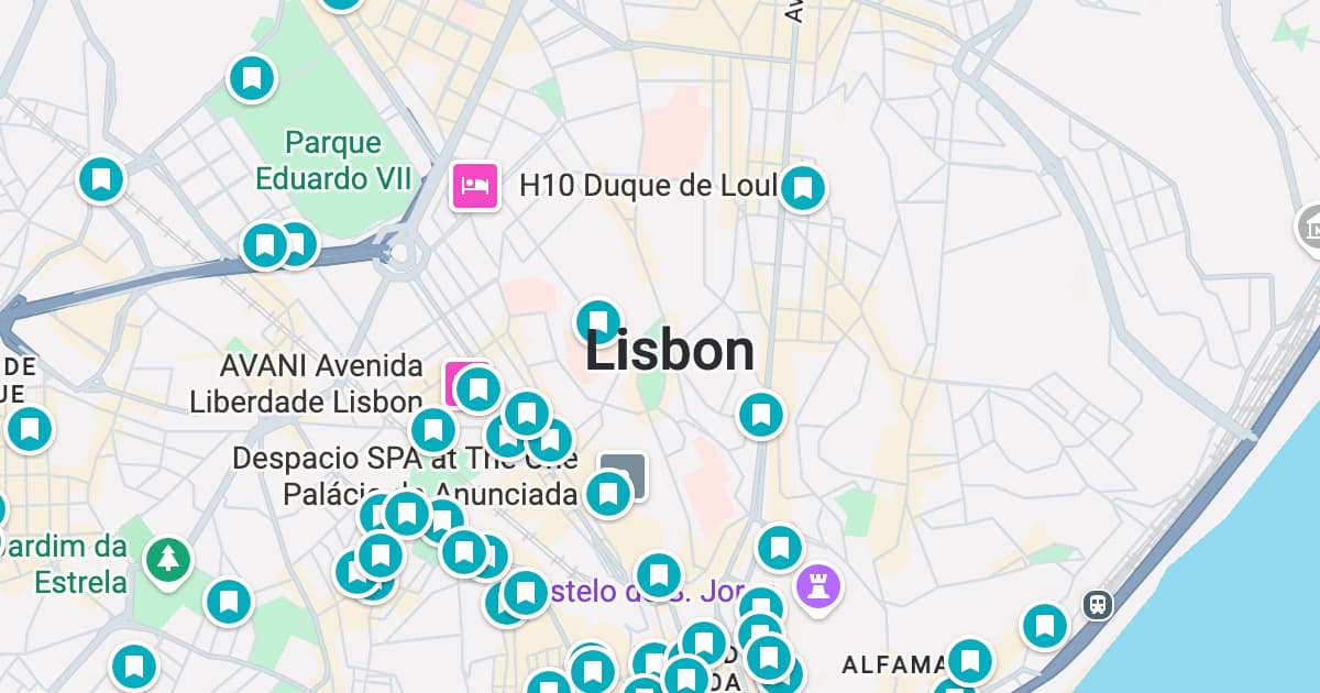 Lisbon map preview