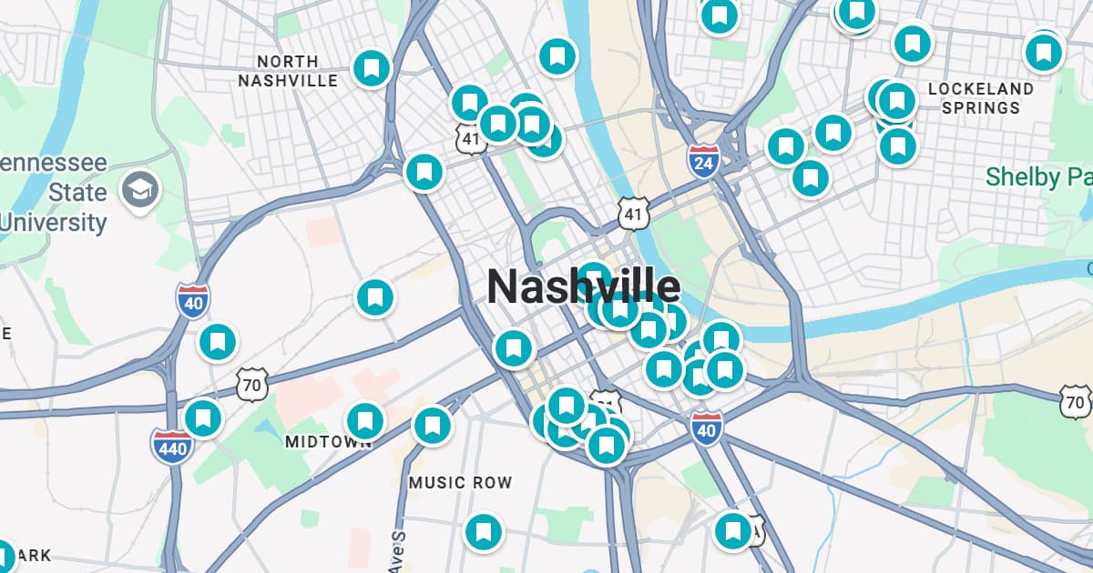 Nashville map preview